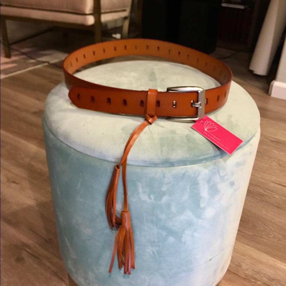 ELISE M NWT SZ SM GENUINE LEATHER COGNAC JEAN BELT